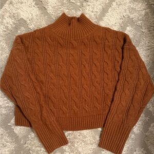 Express Cable Knit Mock Sweater